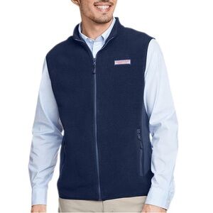 Vineyard Vibes Men's Vineyard Navy Harbor Fleece Vest